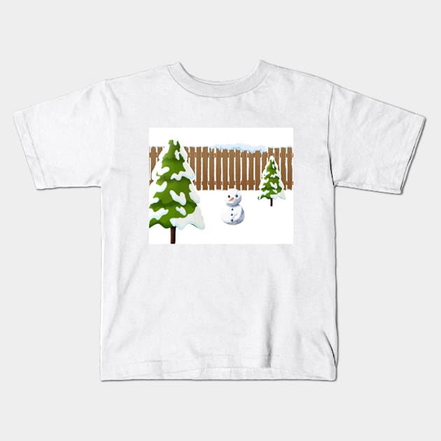 Snowing Kids T-Shirt by Canimsubensila 